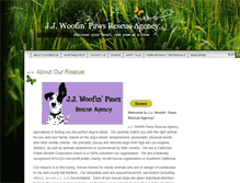 Tablet Screenshot of jjwoofinpaws.com